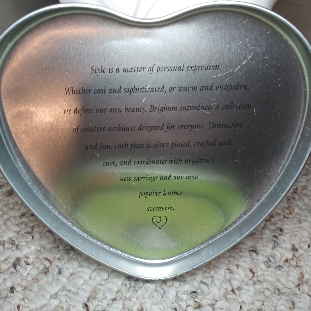Vintage Brighton Heart Shaped Jewelry Tins - Picture 3 of 5